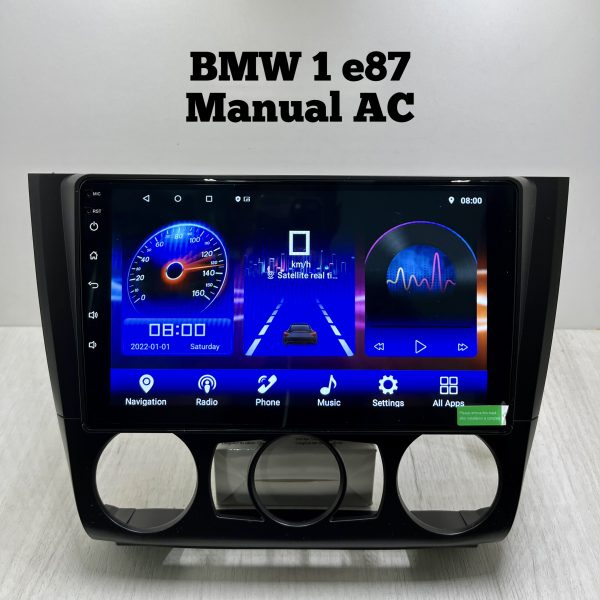 9” Android Multimedija - BMW 1 E87 2008-2012 Manual AC