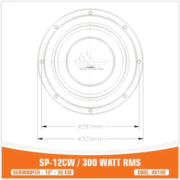 Subwoofer SP Audio SP-12CW, 12”/30cm 300W RMS - Image 7