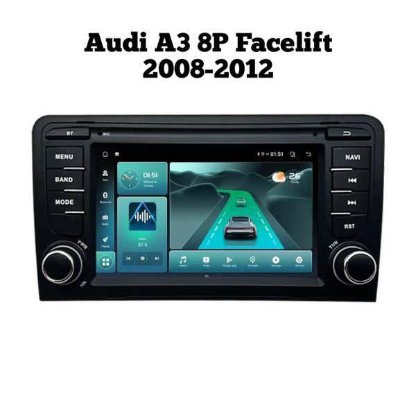 7” OEM Android Multimedija T100 - Audi A3 8P Facelift 2008-2012