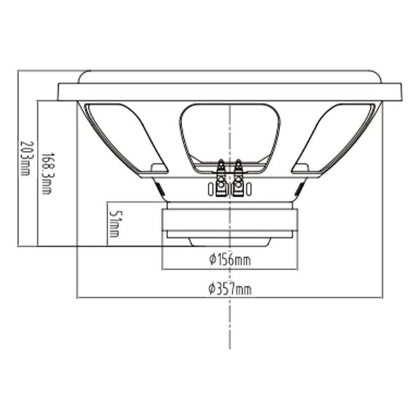 Subwoofer SP Audio SP-15CW, 15”/38cm 400W RMS - Image 2